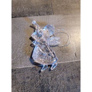 Clear Acrylic angel girl with horn ornament xmas